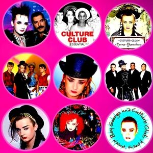 Culture Club Magnet Set Boy George 80's Photos LGBTQ Décor